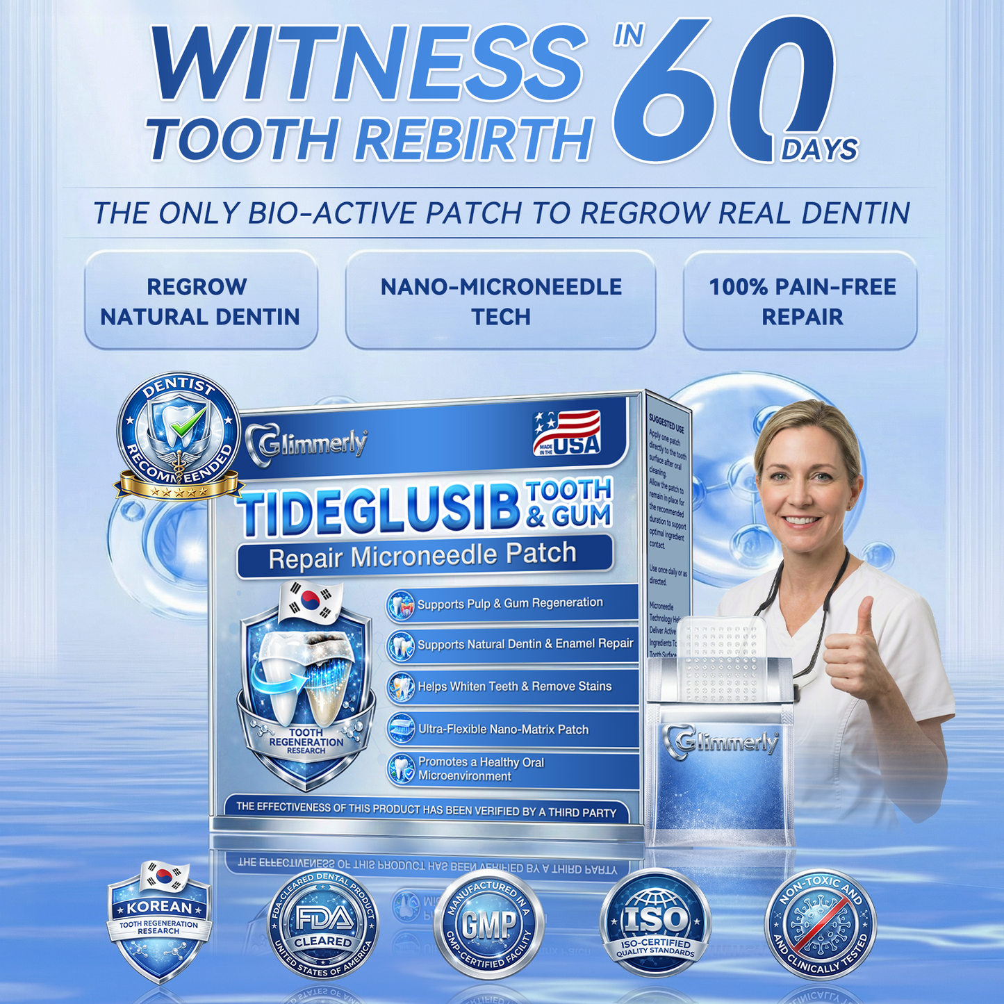 Next-Gen🦷𝐆𝐥𝐢𝐦𝐦𝐞𝐫𝐥𝐲® 𝐓𝐢𝐝𝐞𝐠𝐥𝐮𝐬𝐢𝐛 𝐓𝐨𝐨𝐭𝐡 & 𝐆𝐮𝐦 𝐑𝐞𝐩𝐚𝐢𝐫 𝐌𝐢𝐜𝐫𝐨𝐧𝐞𝐞𝐝𝐥𝐞 𝐏𝐚𝐭𝐜𝐡  | 𝐀𝐝𝐯𝐚𝐧𝐜𝐞𝐝 𝐒𝐭𝐞𝐦-𝐂𝐞𝐥𝐥 𝐀𝐜𝐭𝐢𝐯𝐚𝐭𝐢𝐨𝐧 𝐓𝐞𝐞𝐭𝐡 𝐒𝐭𝐫𝐢𝐩𝐬(🦷𝐑𝐞𝐛𝐮𝐢𝐥𝐝 𝐄𝐧𝐚𝐦𝐞𝐥 & 𝐃𝐞𝐧𝐭𝐢𝐧 • 𝐒𝐭𝐫𝐞𝐧𝐠𝐭𝐡𝐞𝐧 𝐆𝐮𝐦𝐬 • 𝐄𝐫𝐚𝐝𝐢𝐜𝐚𝐭𝐞 𝐓𝐚𝐫𝐭𝐚𝐫 & 𝐎𝐝𝐨𝐫 • 𝐒𝐭𝐨𝐩 𝐓𝐨𝐨𝐭𝐡 𝐒𝐞𝐧𝐬𝐢𝐭𝐢𝐯𝐢𝐭𝐲)