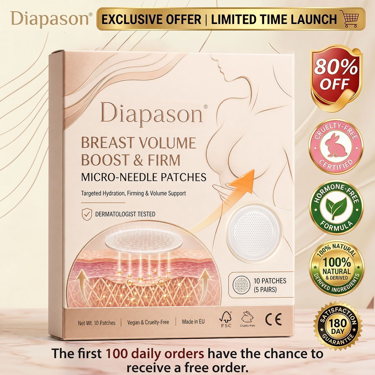 💥Diapason® 💥𝐁𝐑𝐄𝐀𝐒𝐓 𝐕𝐎𝐋𝐔𝐌𝐄 𝐁𝐎𝐎𝐒𝐓 & 𝐅𝐈𝐑𝐌 𝐌𝐈𝐂𝐑𝐎-𝐍𝐄𝐄𝐃𝐋𝐄 𝐏𝐀𝐓𝐂𝐇𝐄𝐒💥💥💥