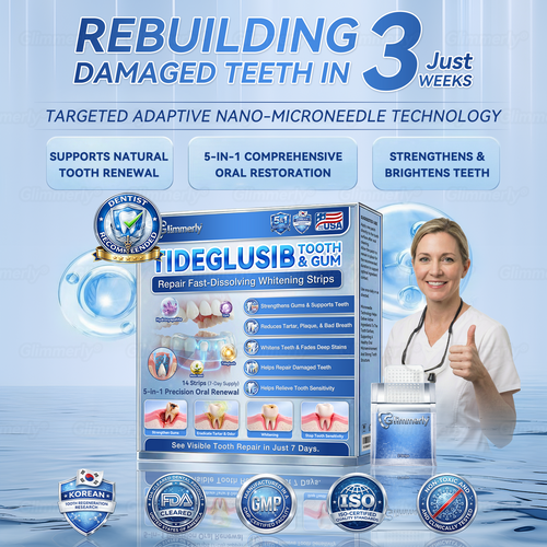 𝐺𝑙𝑖𝑚𝑚𝑒𝑟𝑙𝑦® 𝑇𝑖𝑑𝑒𝑔𝑙𝑢𝑠𝑖𝑏 𝑇𝑜𝑜𝑡ℎ & 𝐺𝑢𝑚 𝑅𝑒𝑝𝑎𝑖𝑟 𝐹𝑎𝑠𝑡-𝐷𝑖𝑠𝑠𝑜𝑙𝑣𝑖𝑛𝑔 𝑊ℎ𝑖𝑡𝑒𝑛𝑖𝑛𝑔 𝑆𝑡𝑟𝑖𝑝𝑠  (𝟓-𝐢𝐧-𝟏🦷𝐑𝐞𝐛𝐮𝐢𝐥𝐝 𝐄𝐧𝐚𝐦𝐞𝐥 & 𝐃𝐞𝐧𝐭𝐢𝐧 • 𝐒𝐭𝐫𝐞𝐧𝐠𝐭𝐡𝐞𝐧 𝐆𝐮𝐦𝐬 • 𝐄𝐫𝐚𝐝𝐢𝐜𝐚𝐭𝐞 𝐓𝐚𝐫𝐭𝐚𝐫 & 𝐎𝐝𝐨𝐫 • 𝐖𝐡𝐢𝐭𝐞𝐧𝐢𝐧𝐠 • 𝐒𝐭𝐨𝐩 𝐓𝐨𝐨𝐭𝐡 𝐒𝐞𝐧𝐬𝐢𝐭𝐢𝐯𝐢𝐭𝐲)